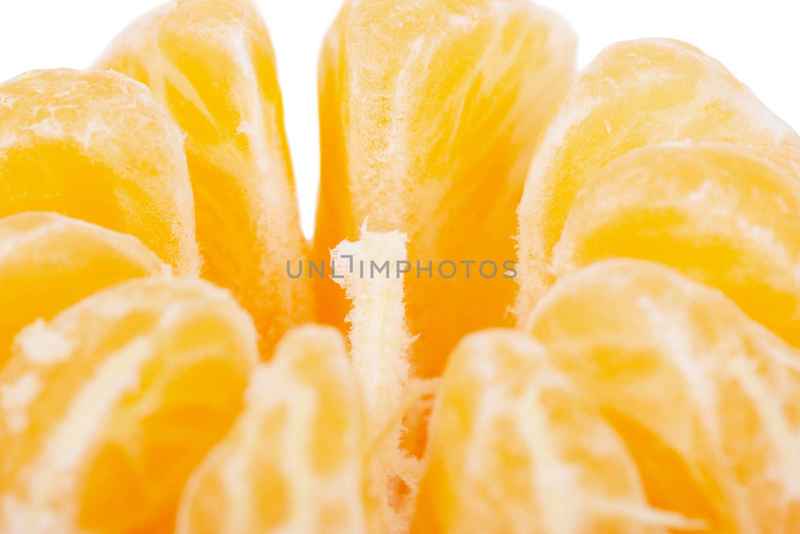 Closeup view of tangerine sections.