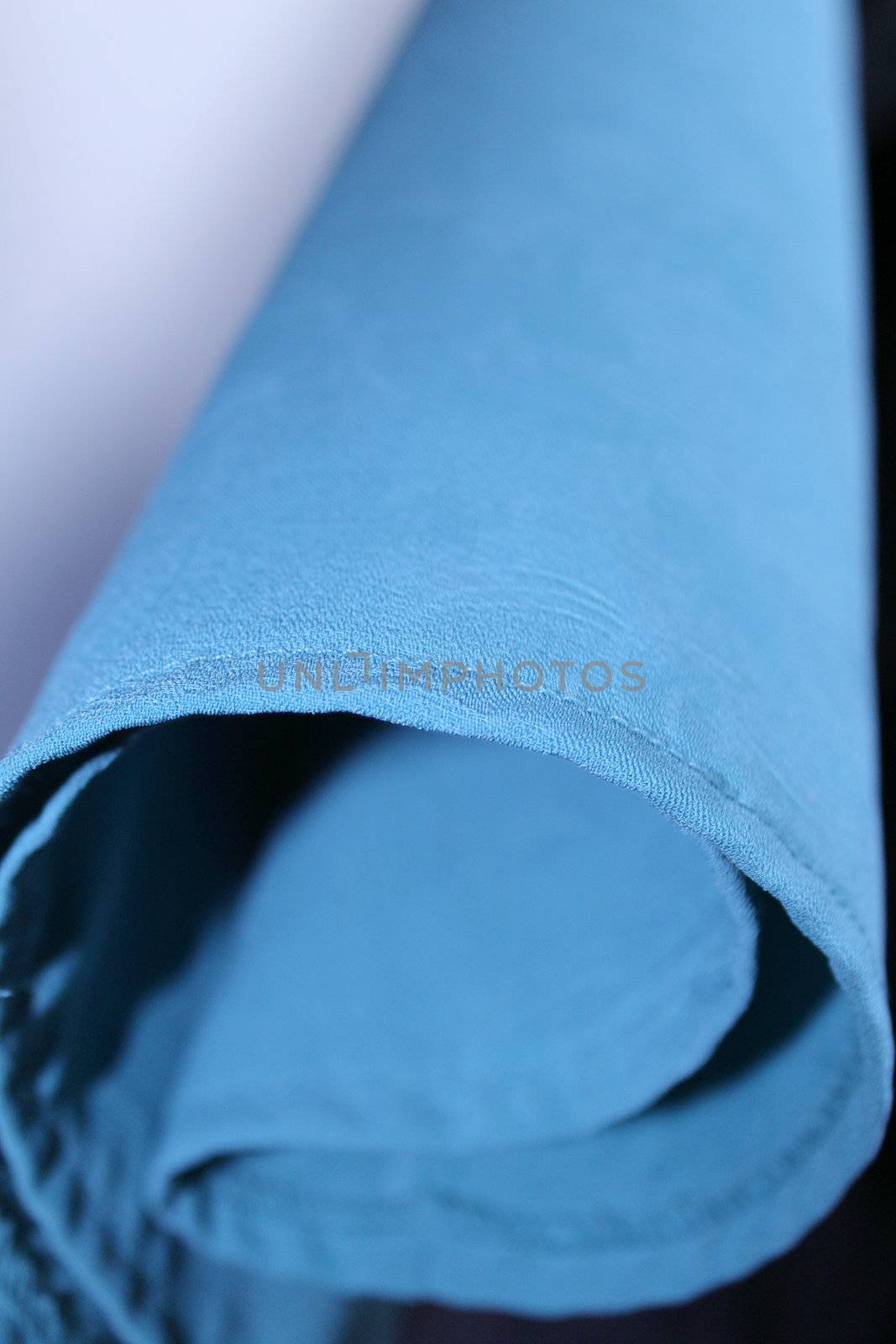 Closeup of blue cloth