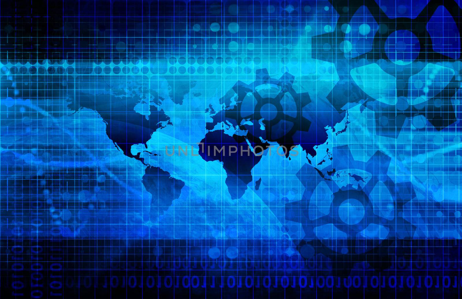 Industrial Background on a Global Map Scale