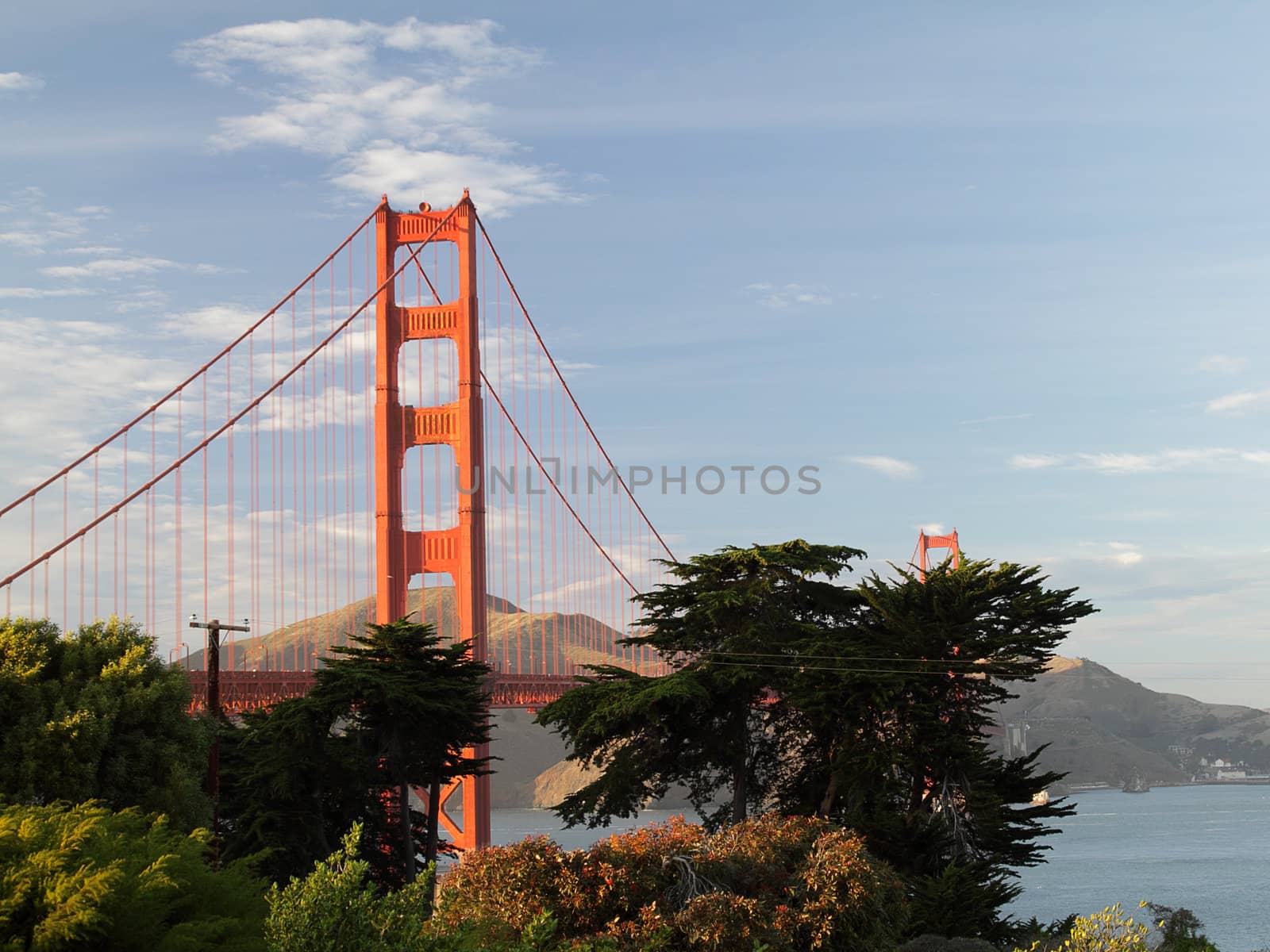 View on Golden Gate Bridge in the evening, San-Francisco, California, USA