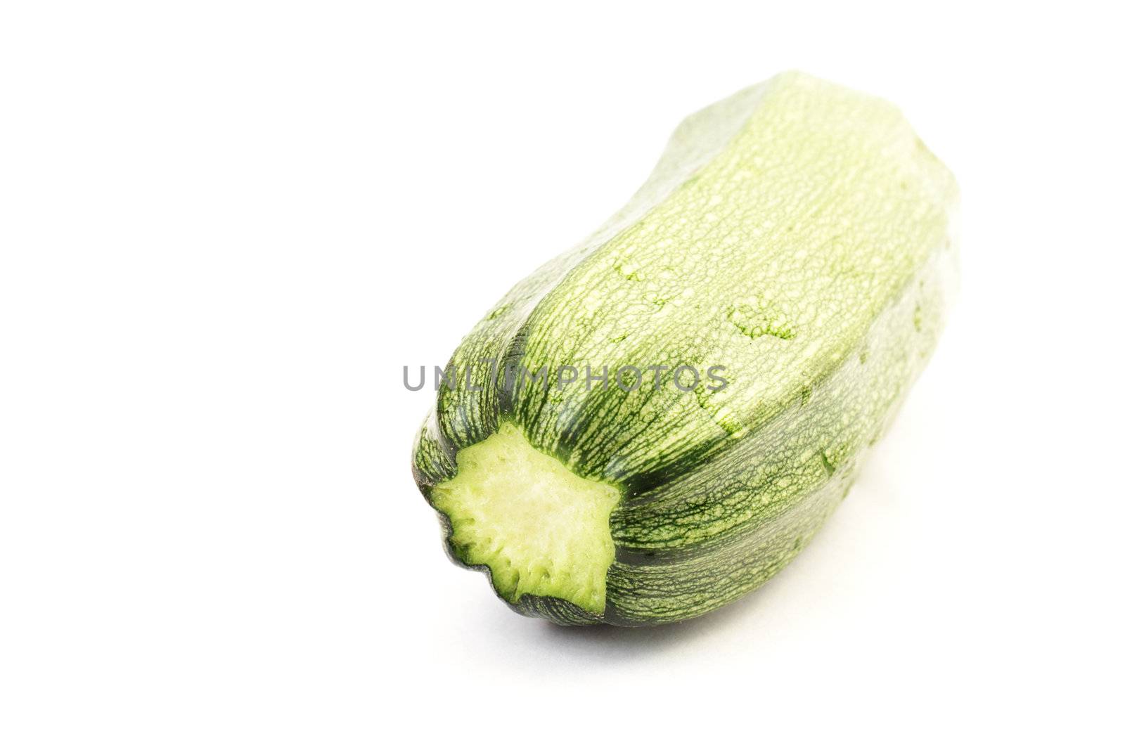 Green zucchini isolated on white by pulen