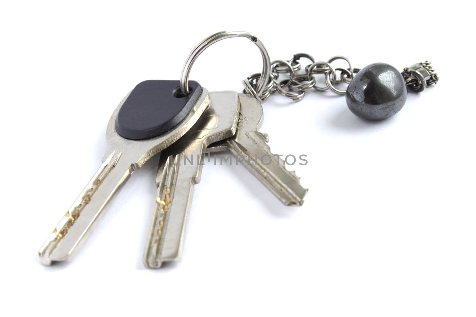 Bunch of keys isolated on white by pulen
