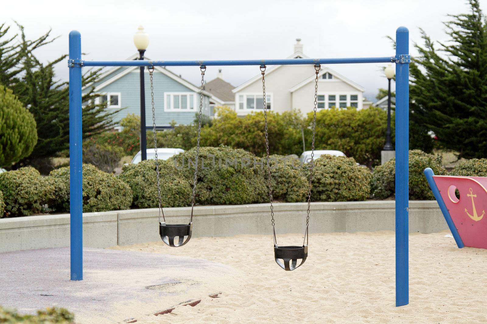 Swing on the children's playground by pulen