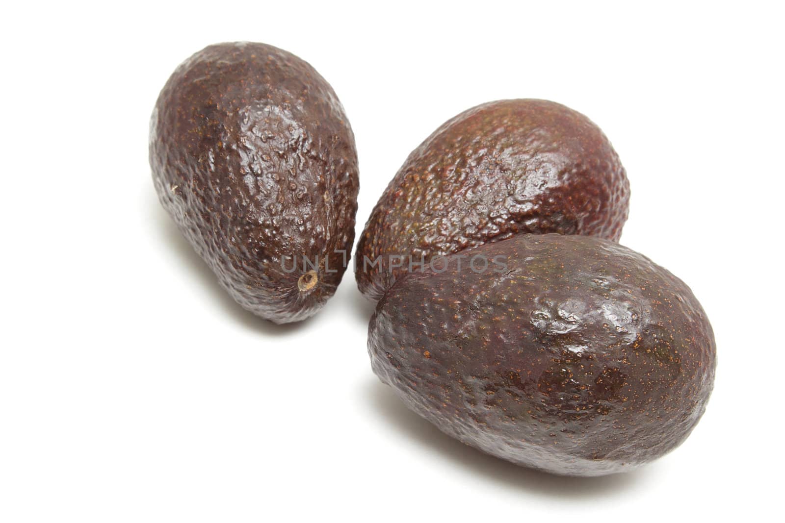 Three avocados isolated by pulen