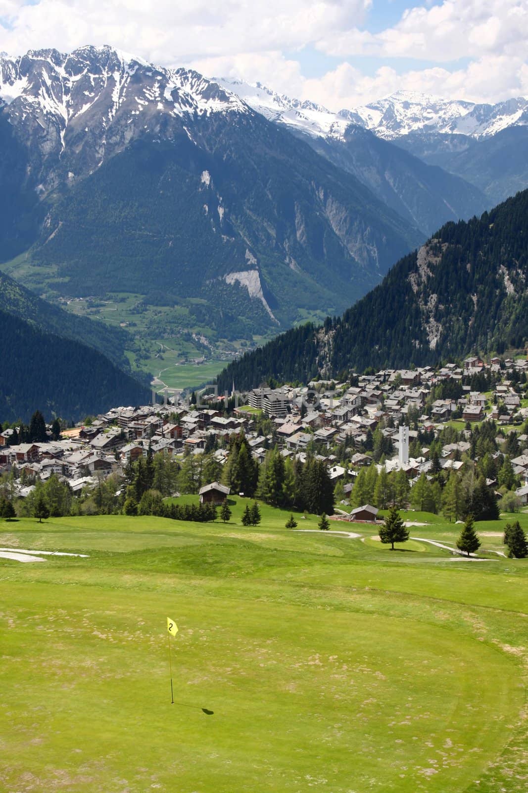 details of skiing resort, Swiss Alps, Verbier, Switzerland