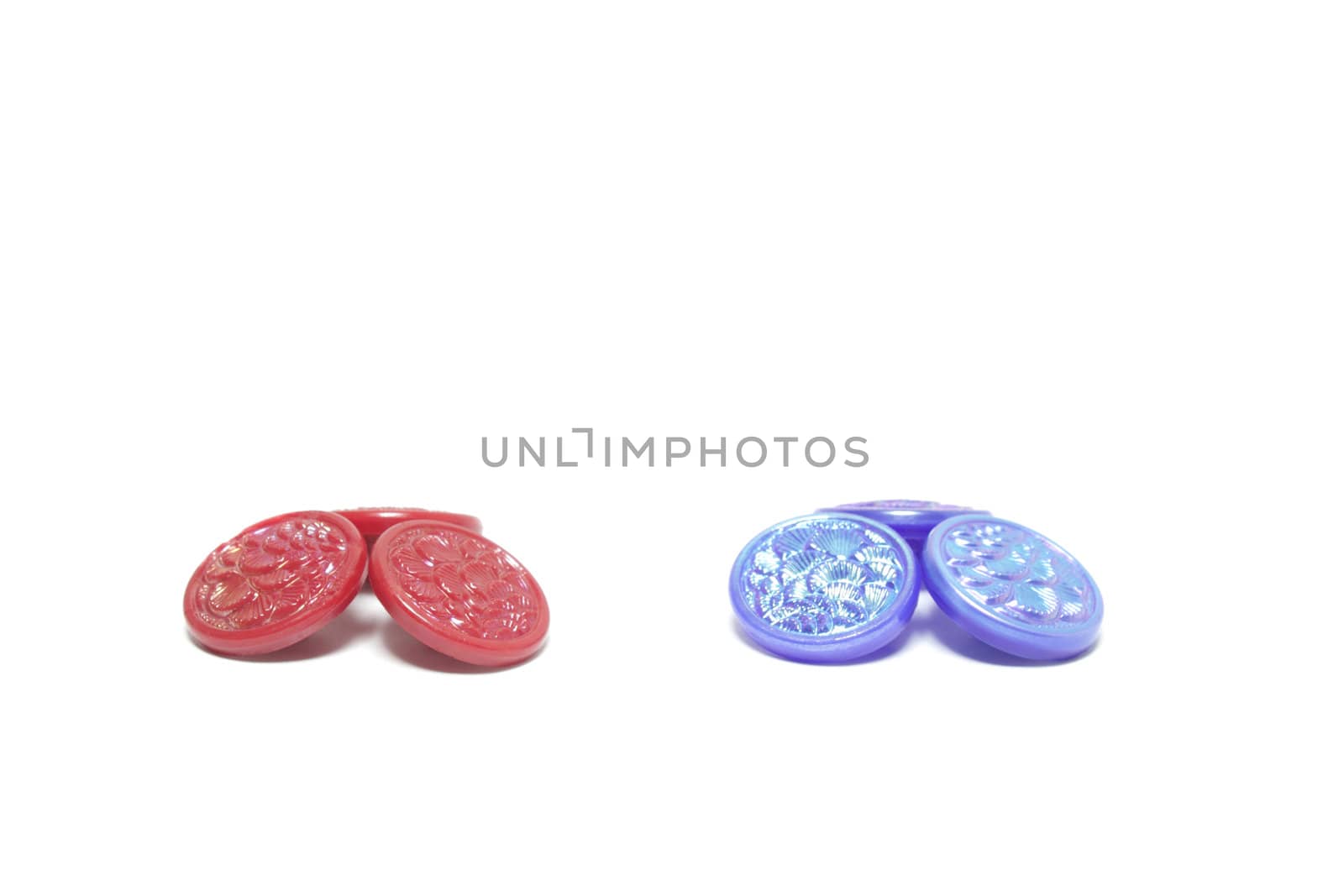 Two groups of buttons isolated on white by pulen