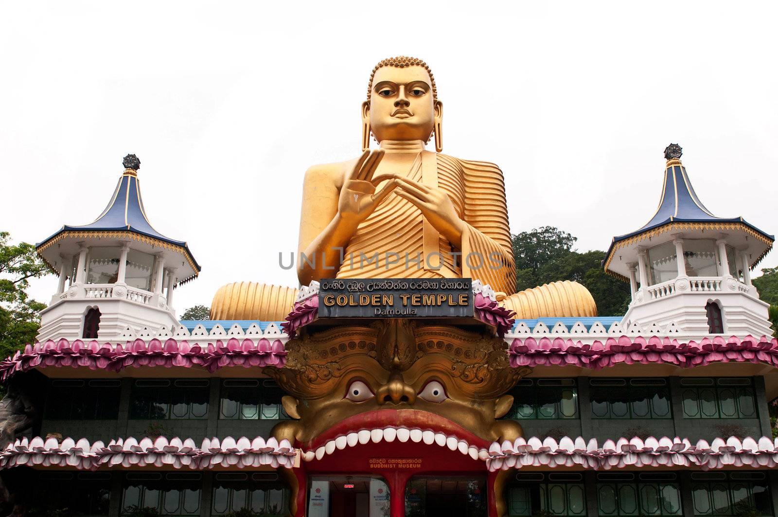 Famous Rock and Cave Temple at Dambulla SriLanka