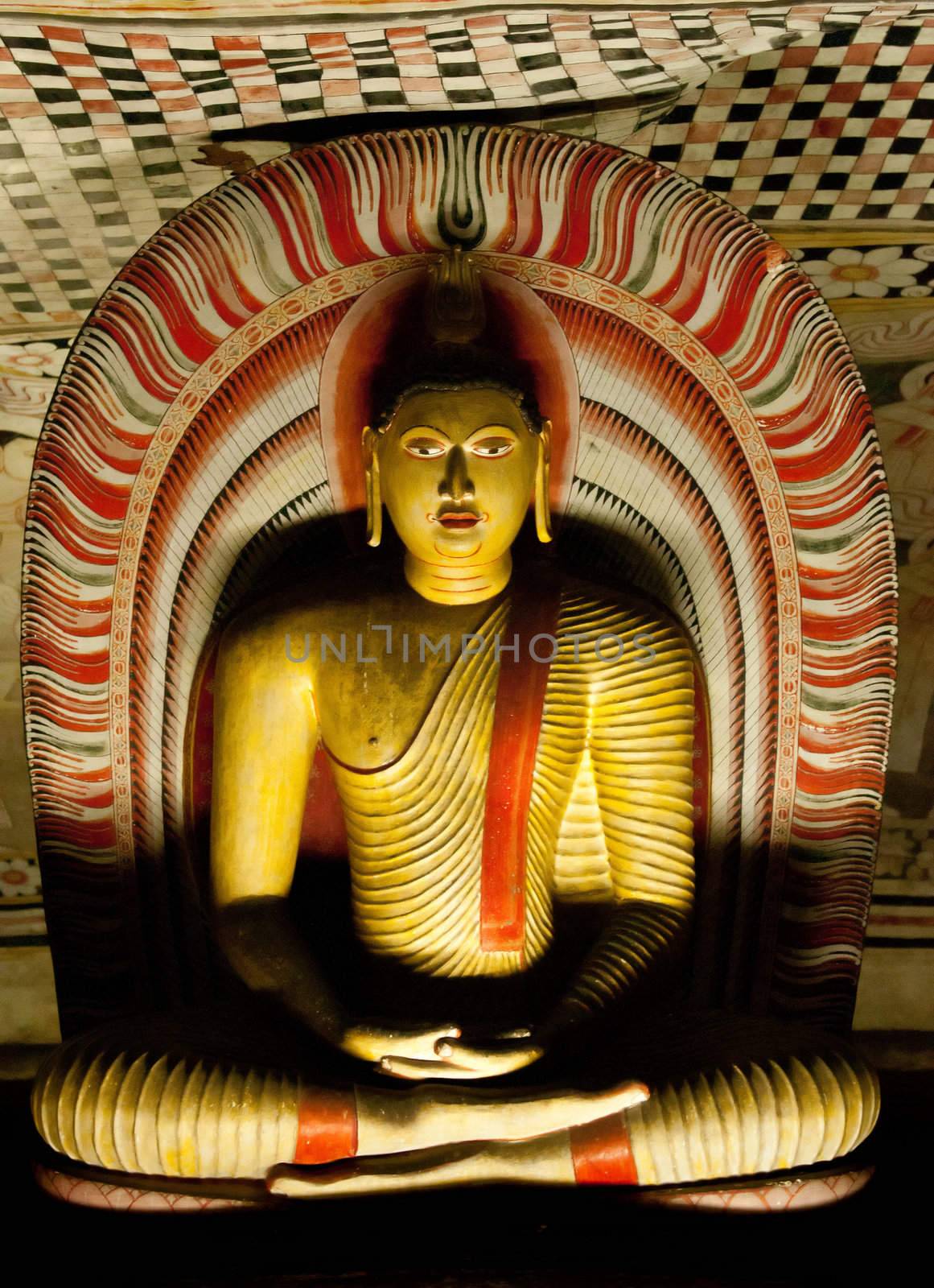 Famous Rock and Cave Temple at Dambulla SriLanka