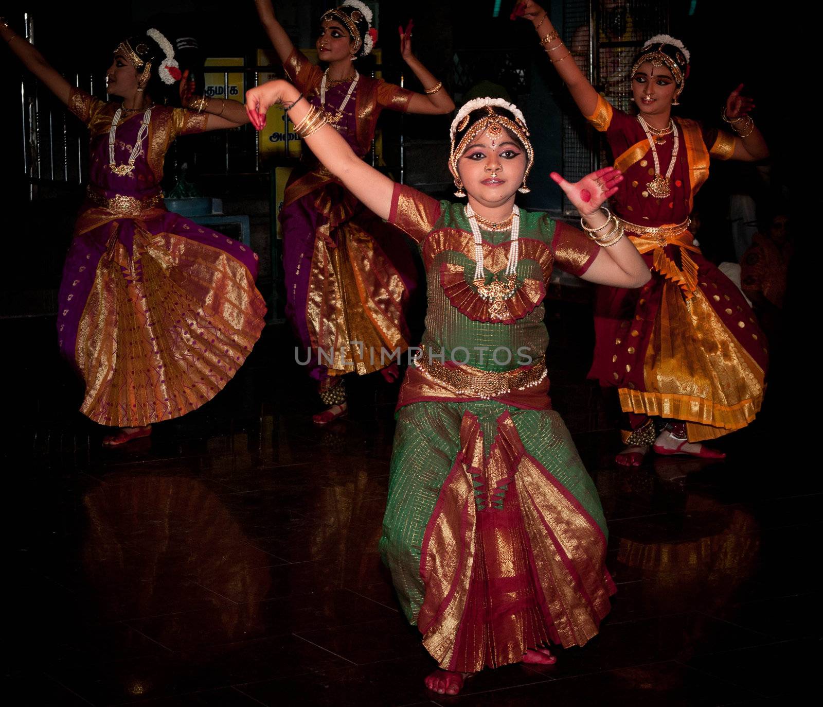 CHENNAI - Jan 6: Indian classical dance performed by children during mylapore festival in Chennai. Jan 06, 2011 in Chennai, India.