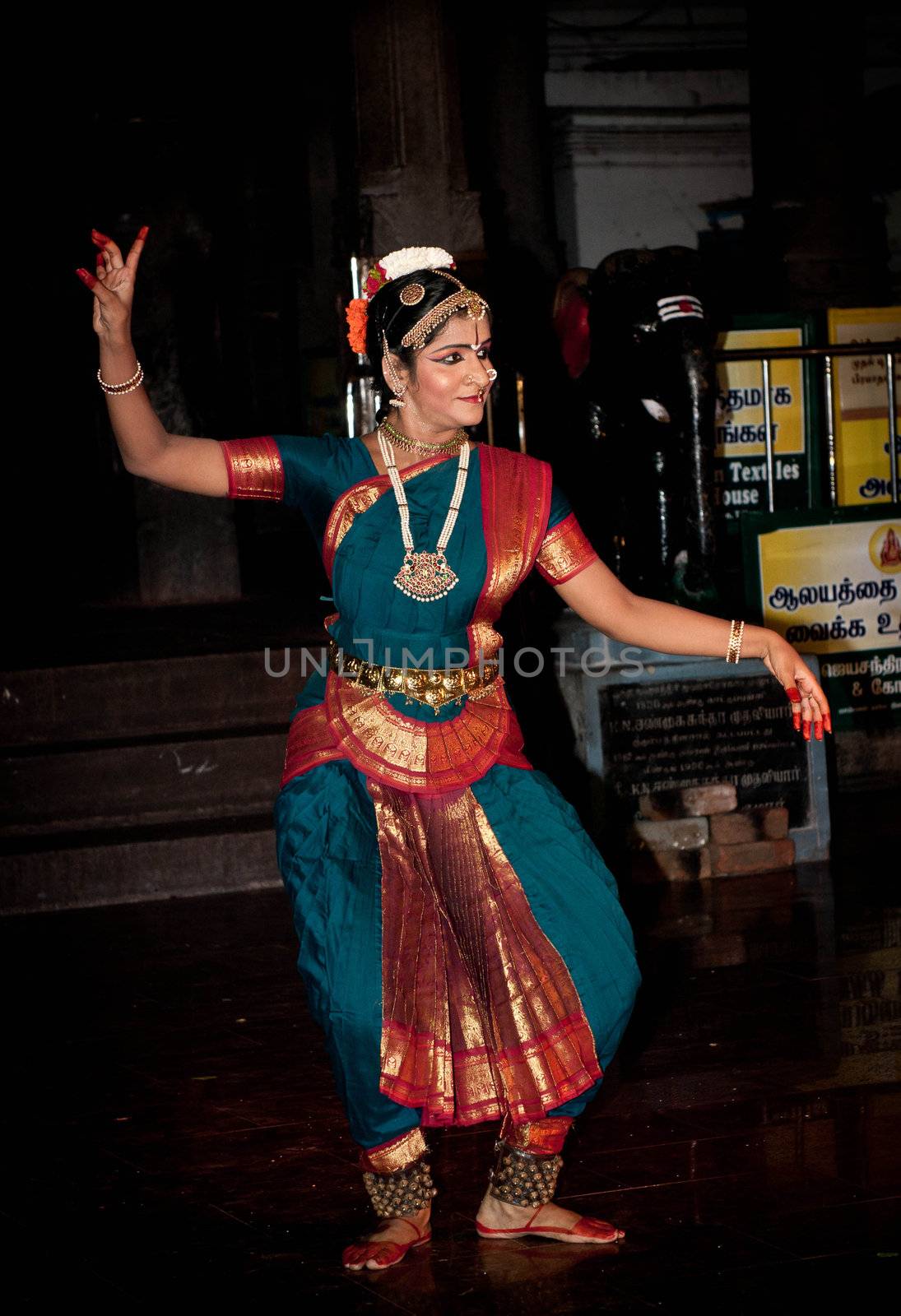 CHENNAI - Jan 6: Indian classical dance performed by children during mylapore festival in Chennai. Jan 06, 2011 in Chennai, India.