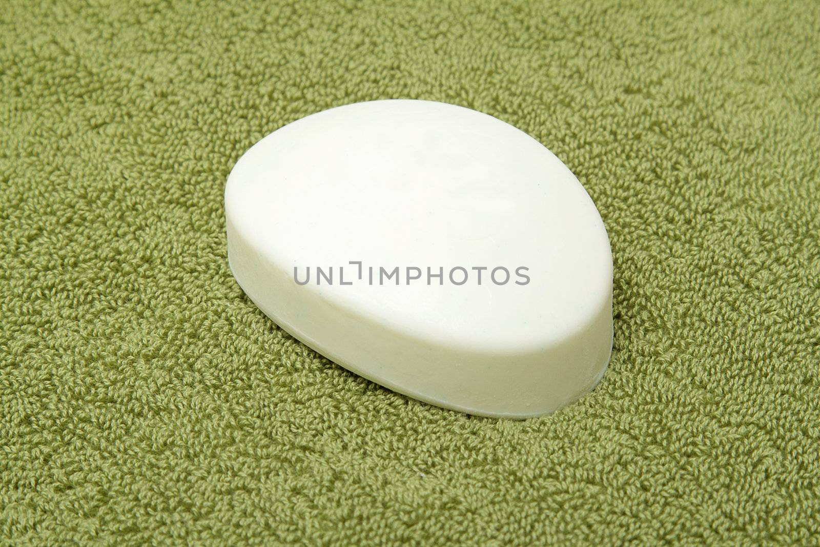 Soap on towel by pulen