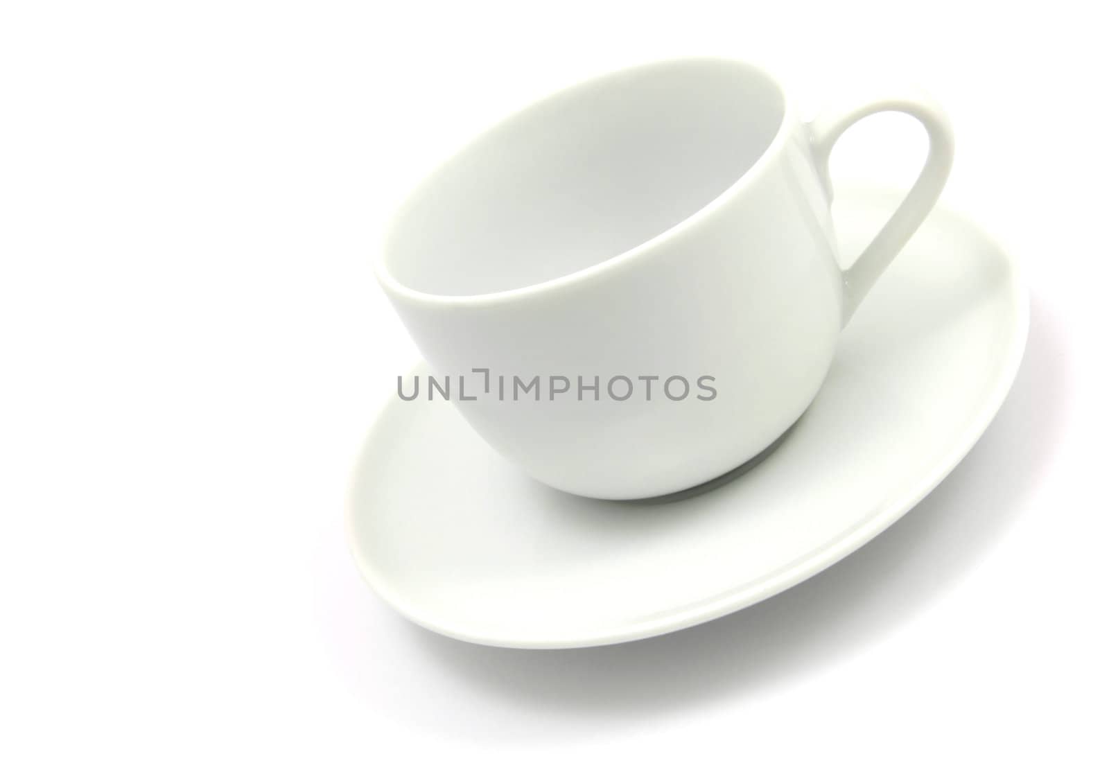 Empty white coffee cup, isolated on white