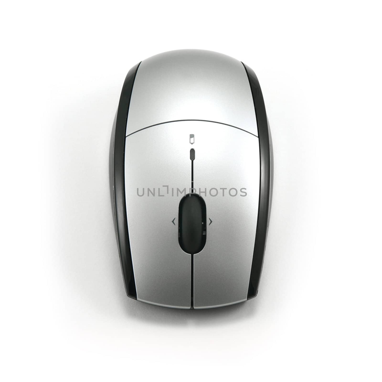 Cordless Optical Mouse, top view, isolated on white