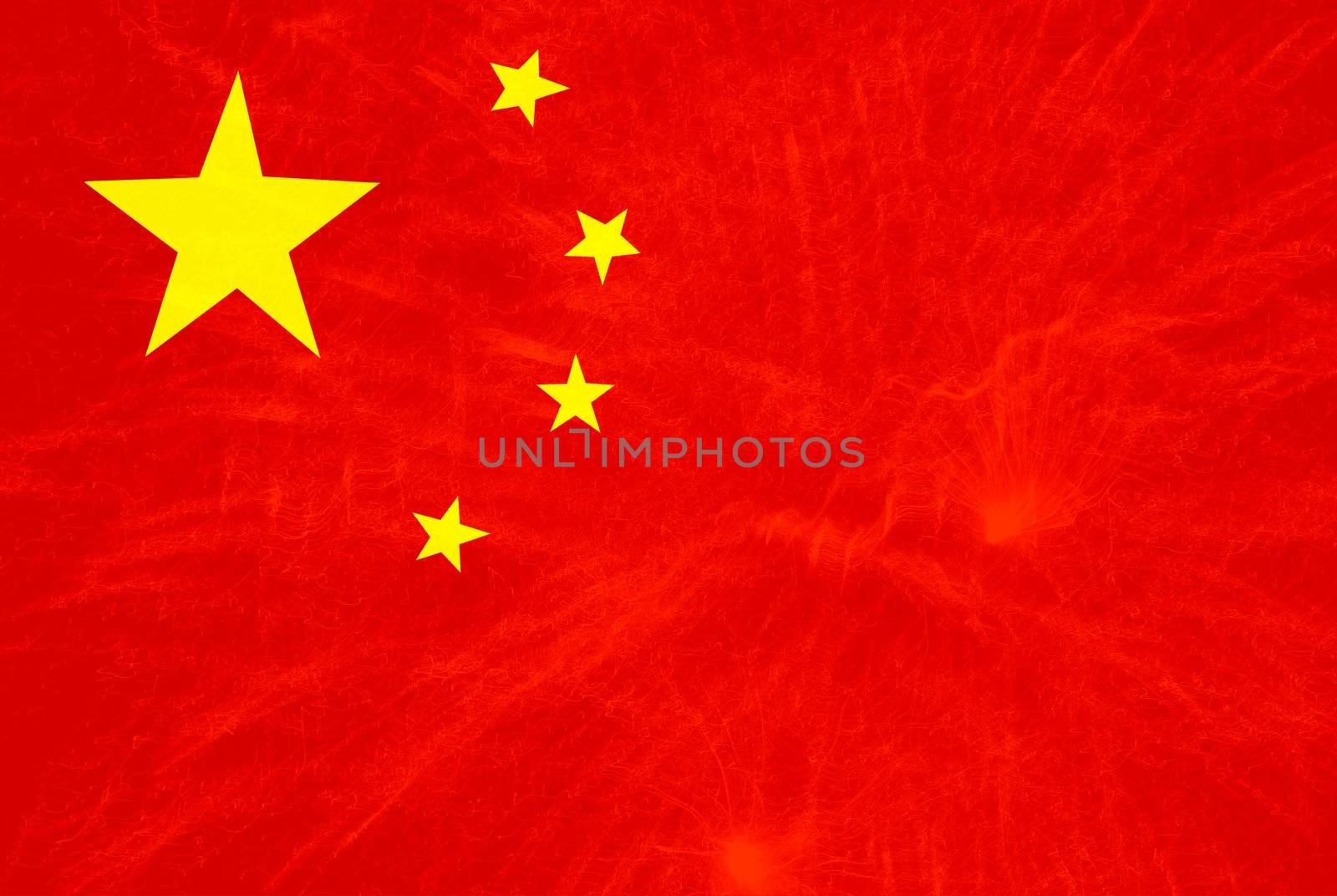 china red and yellow flag illustration, computer generated