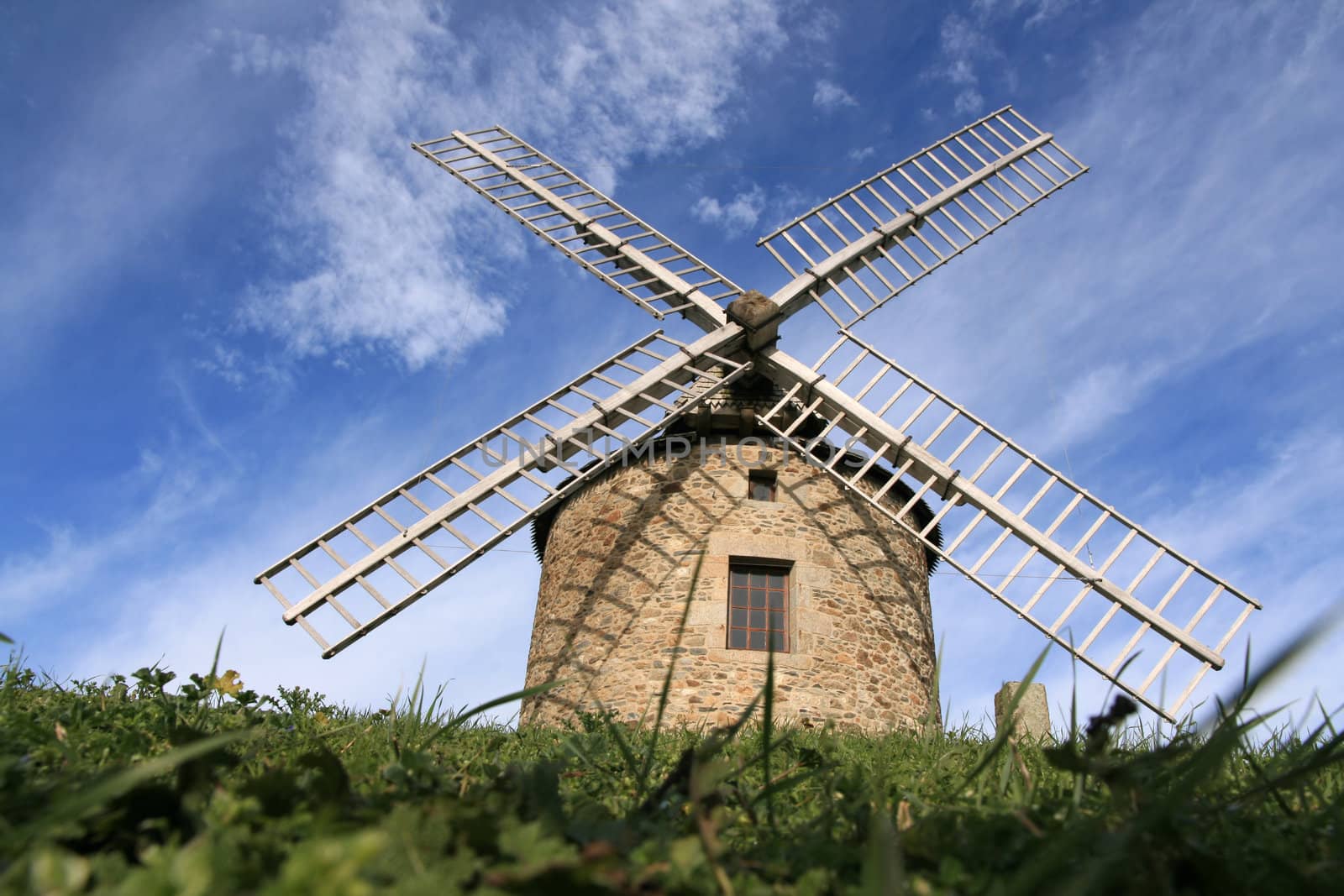 Old windmill in Brittany, France (Lancieux)