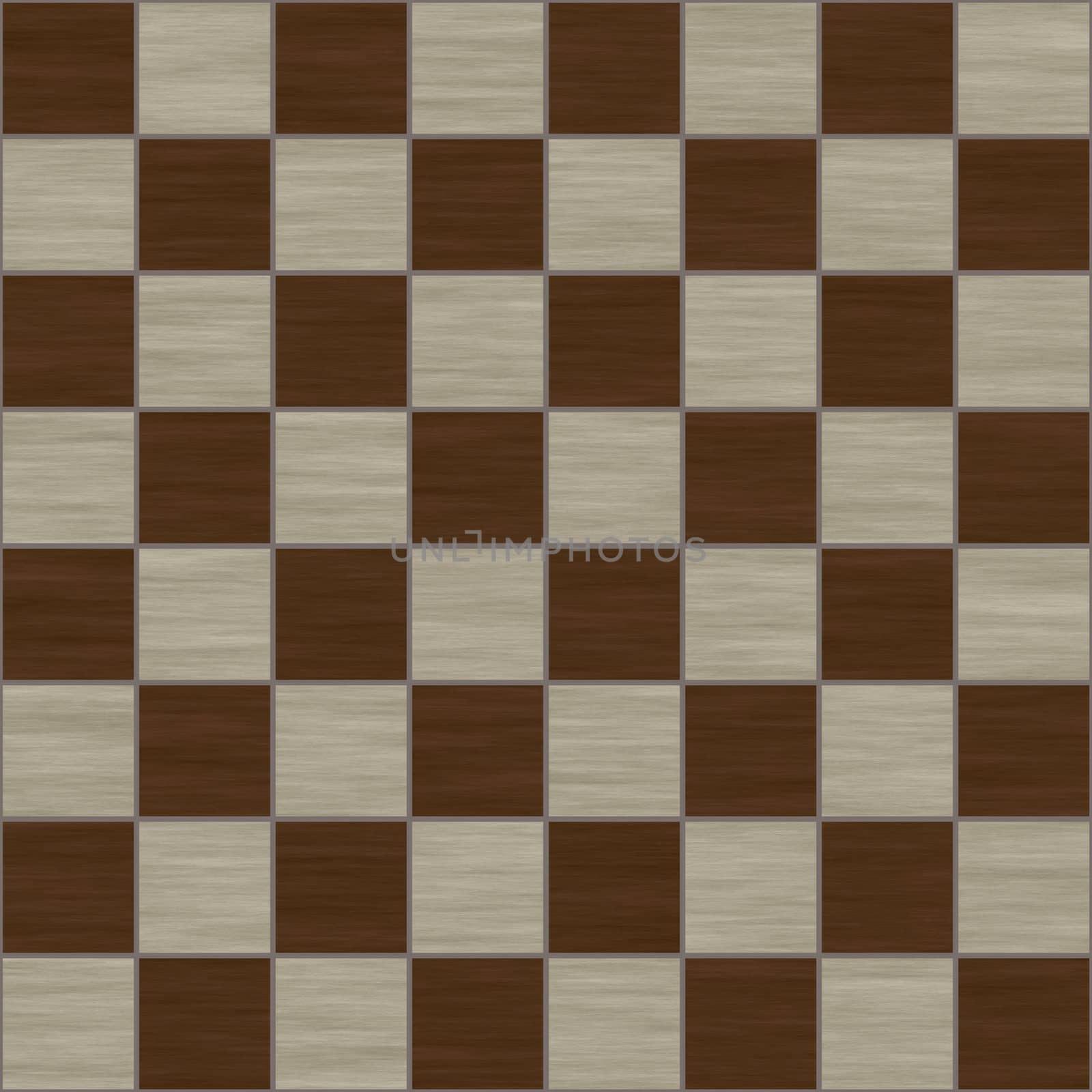 Wooden chessboard. Seamless tiling possible. Illustration.