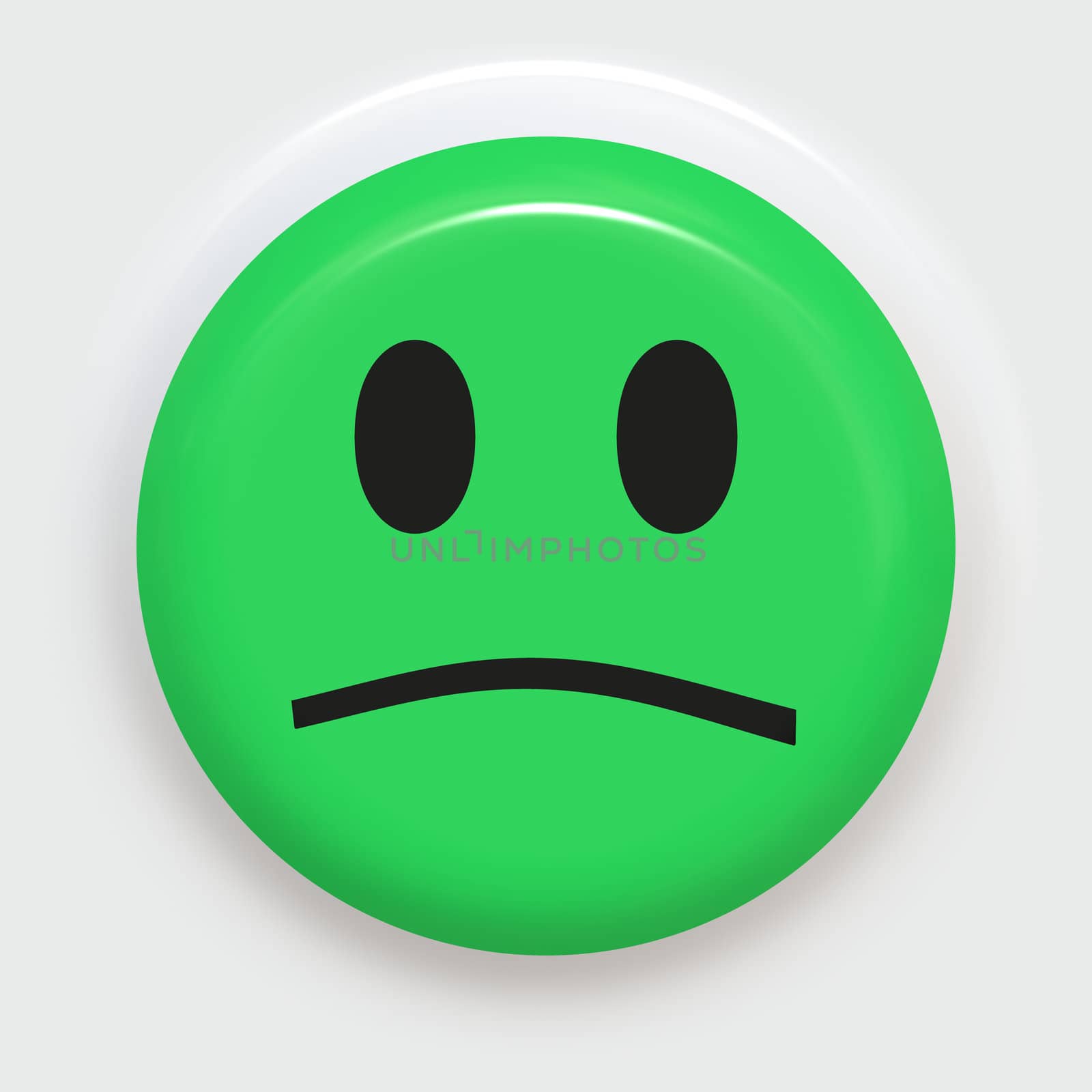 Sad looking green smiley