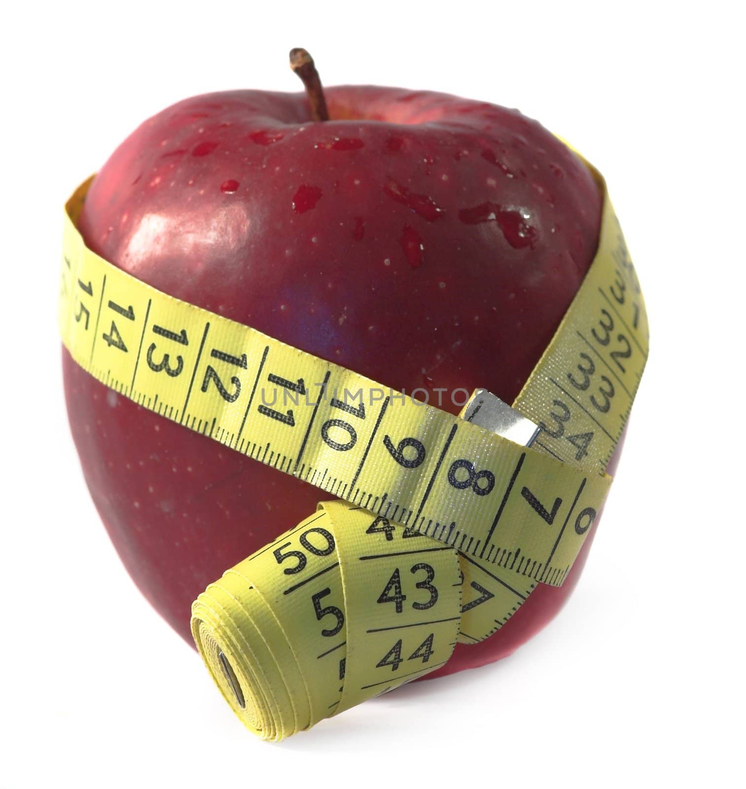 apple, autumn, centimeter, centimetre, diet, drew, drop, eat, fall, fruit, green, measure, vitamin, water, yellow, 