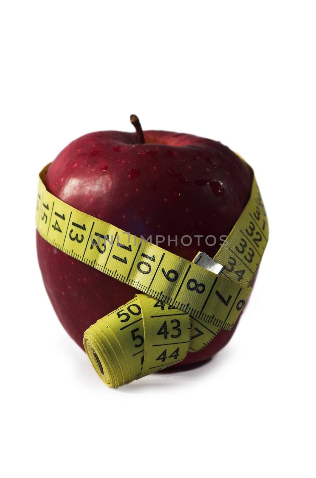 apple, autumn, centimeter, centimetre, diet, drew, drop, eat, fall, fruit, green, measure, vitamin, water, yellow, 