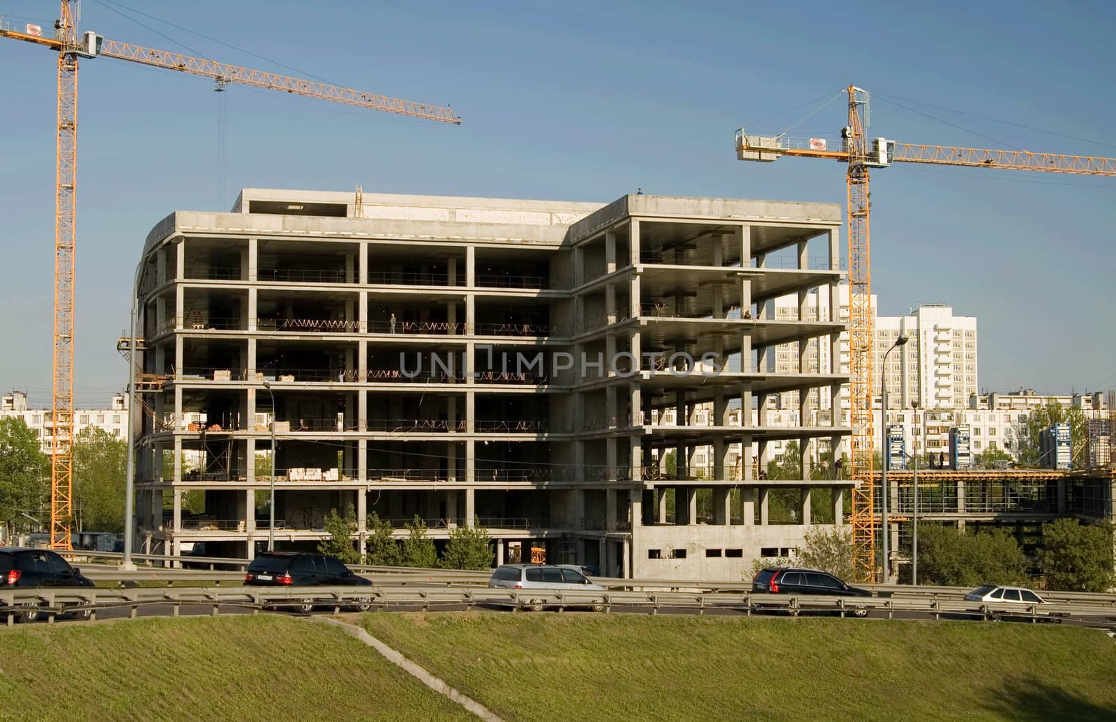 An under construction building