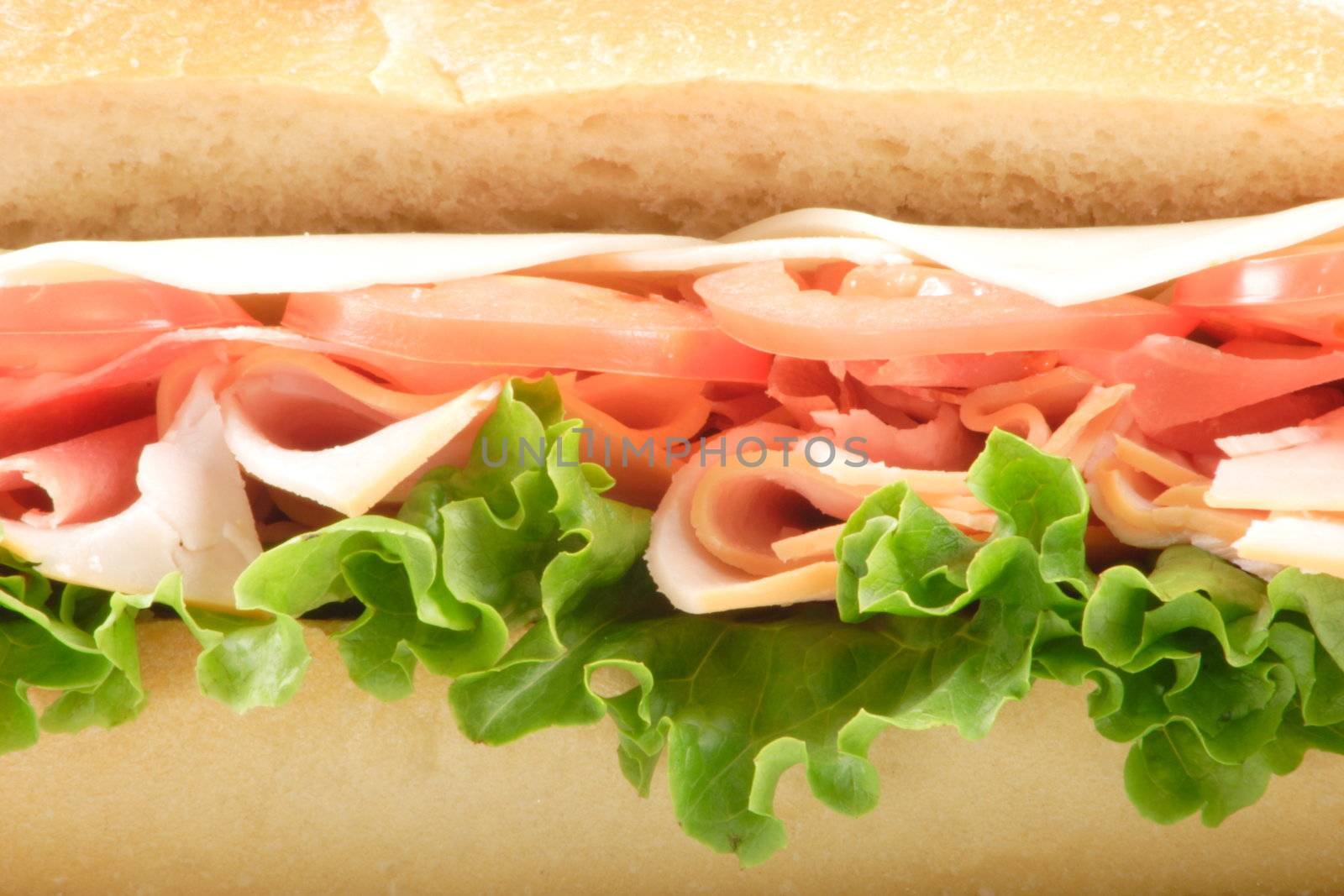 very well made sandwich with fresh prosciutto and other prime ingredients  