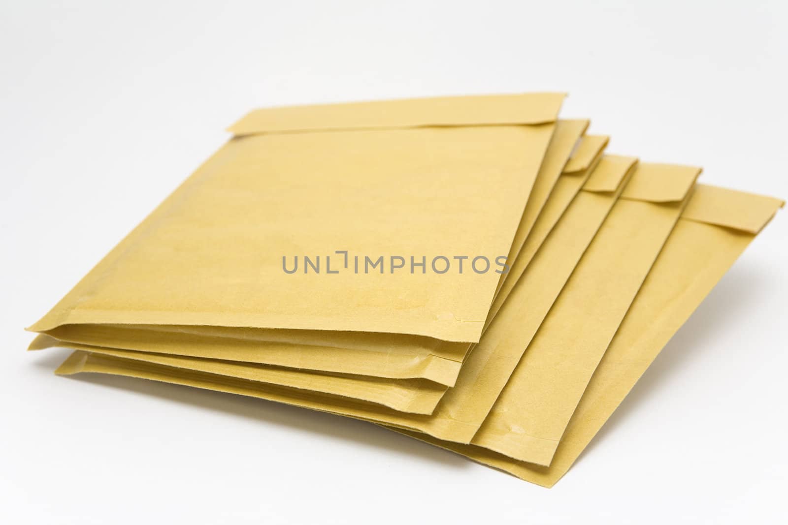 Thick envelope on a white background