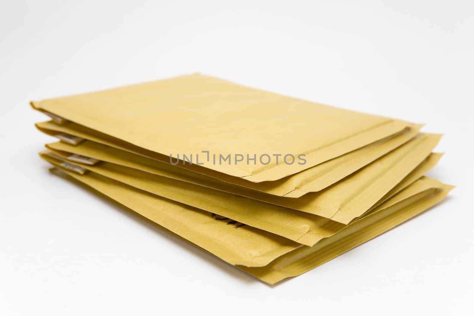 Thick envelope on a white background