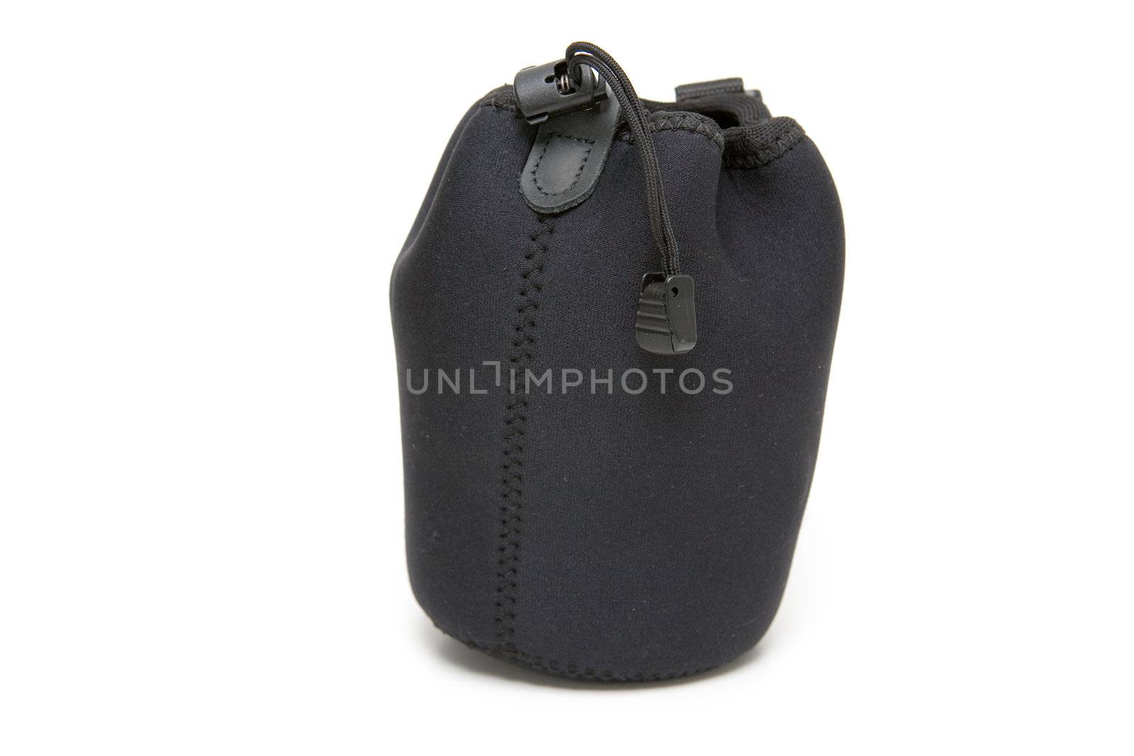Soft black carrying pouch for fragile devices and equipment