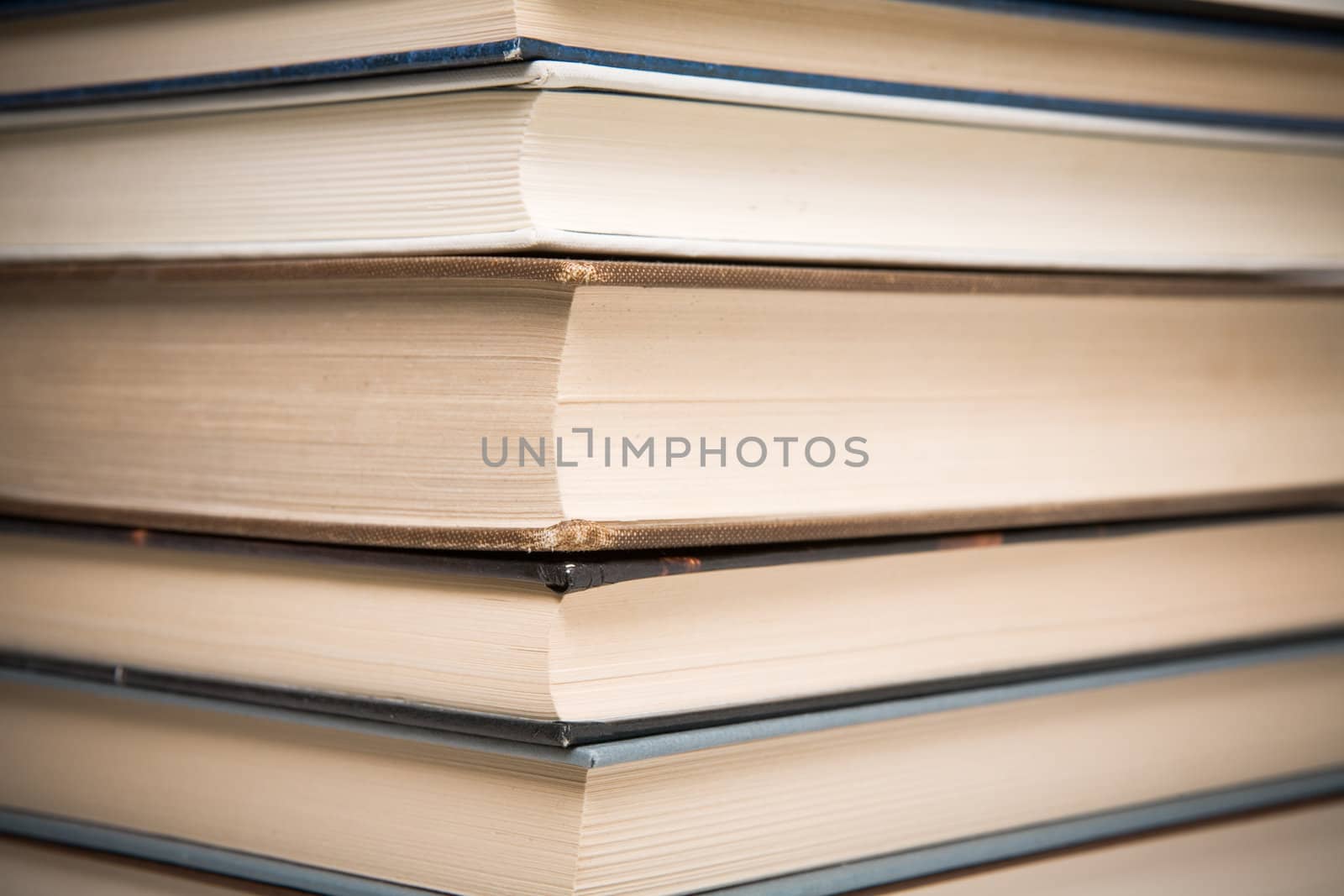 Used books on a white background