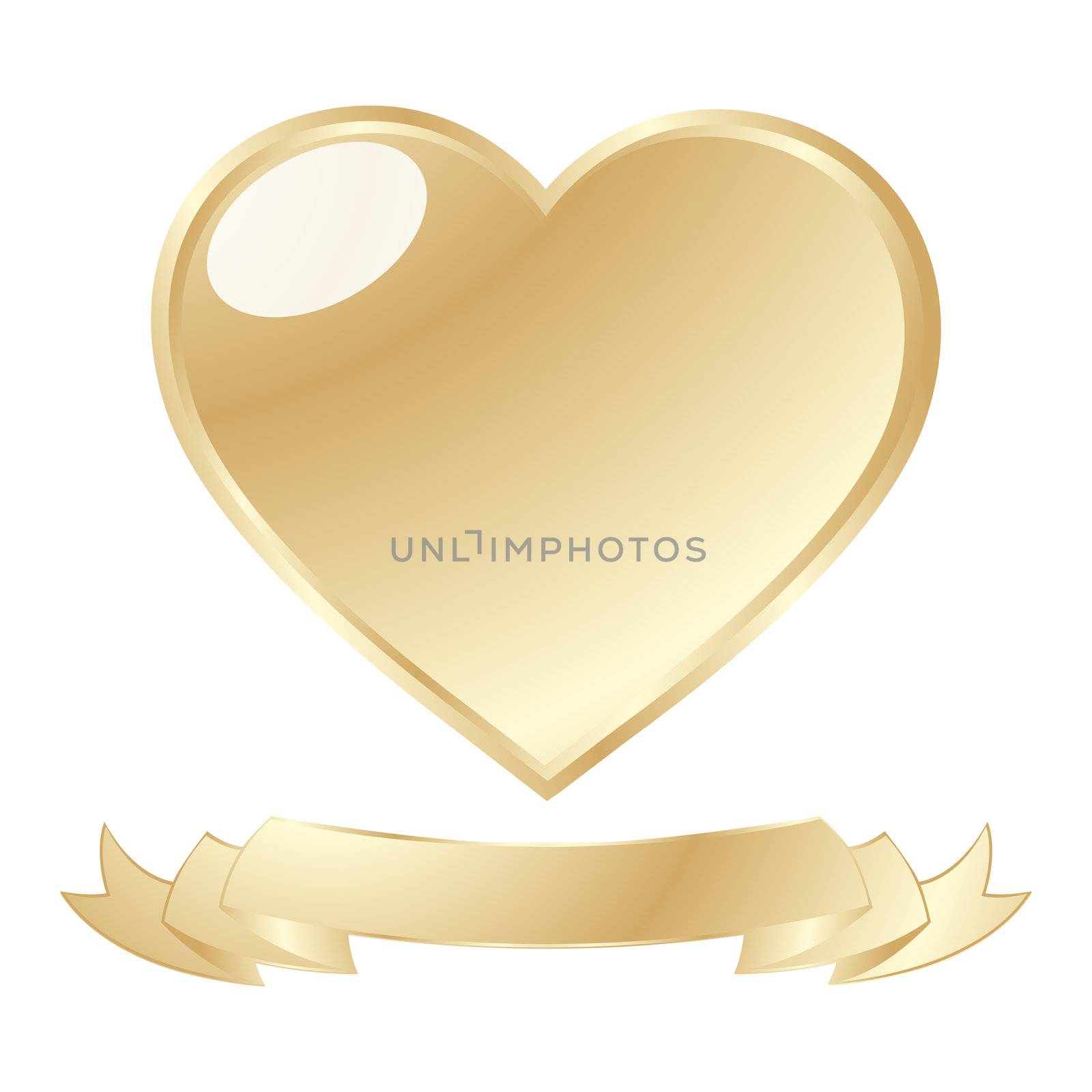 golden shiny heart by Lirch