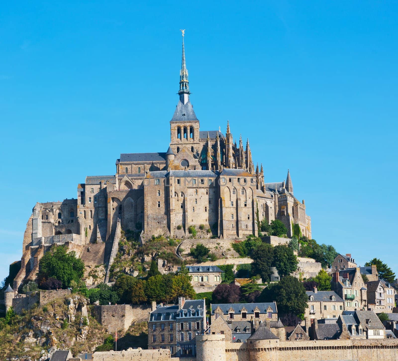 Panorama le Mont Saint Michel. Normandy, France