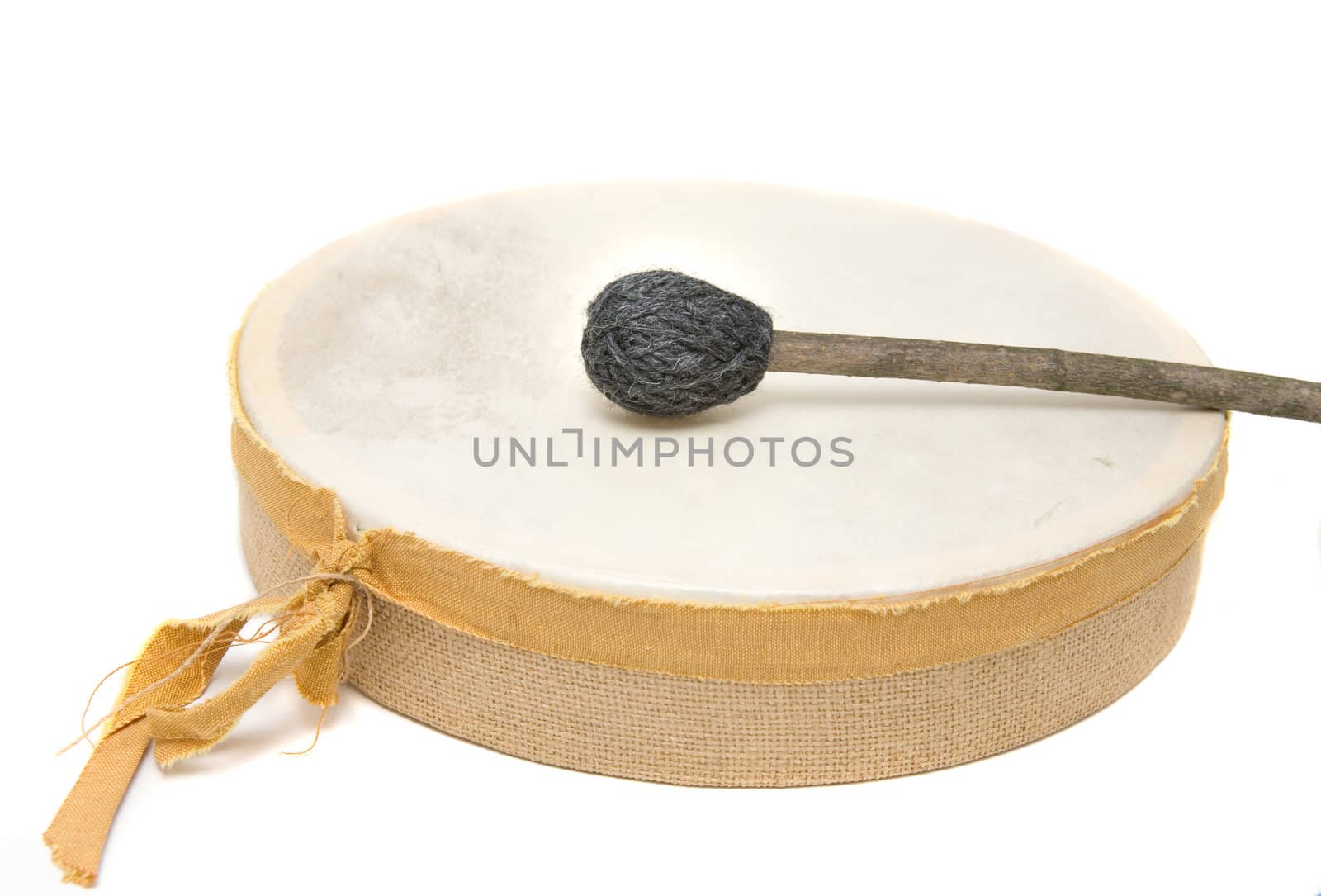 Handmade reindeer leather drum