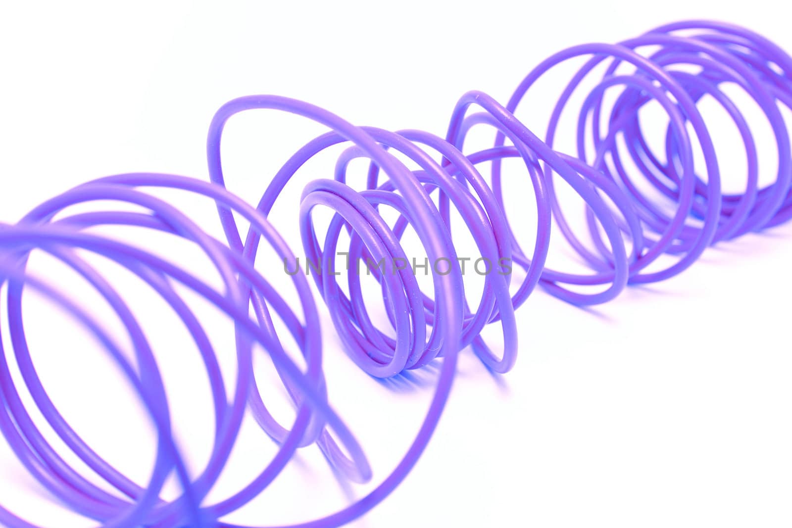 Electric wire on a white background