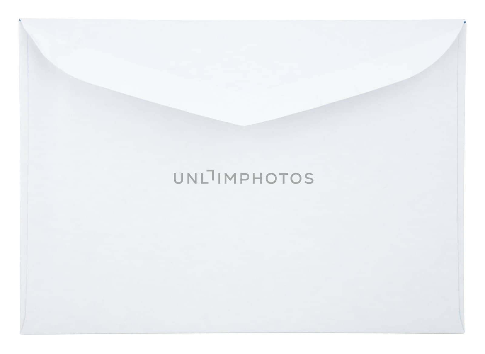 Open white envelope isolated on white background