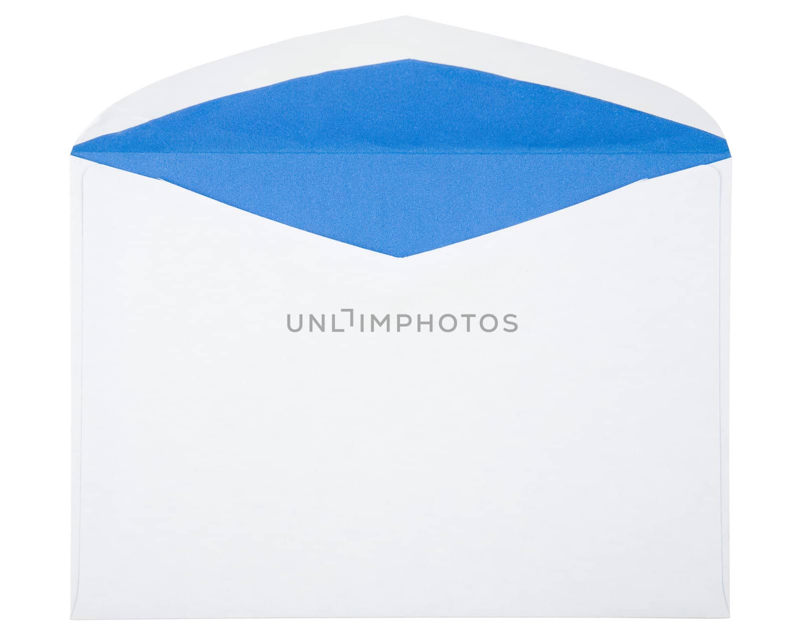 Open envelope isolated on white background