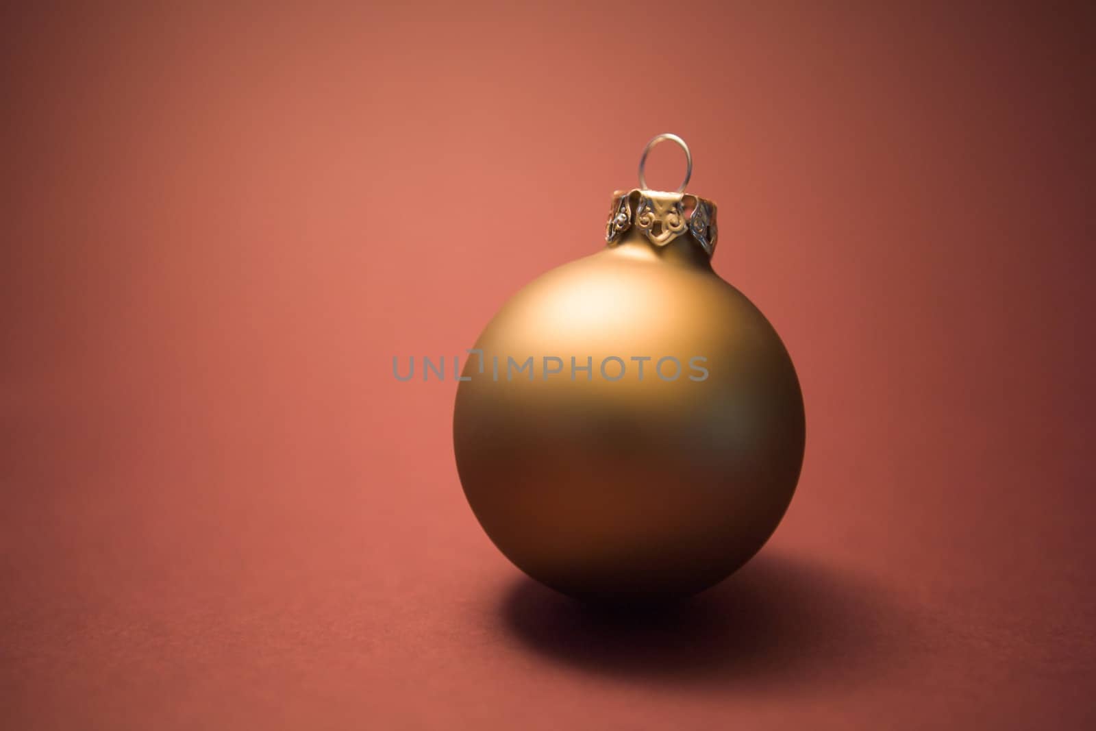 Golden color christmas ornament bauble