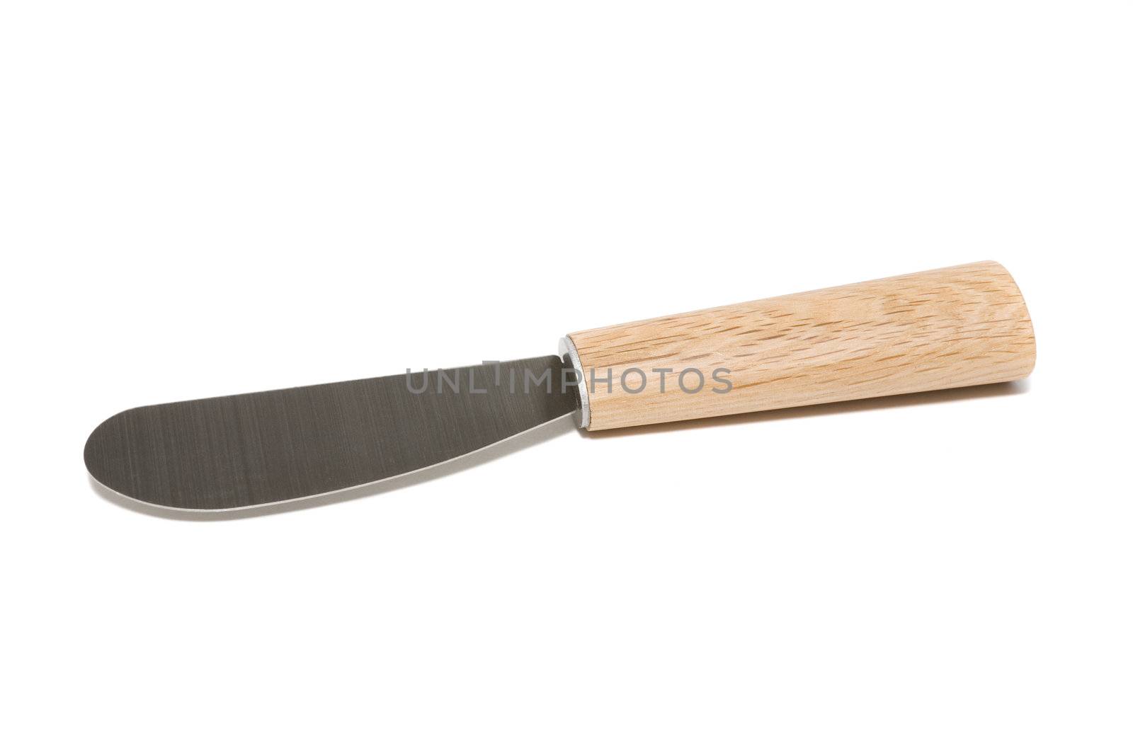 Butter knife on a white background