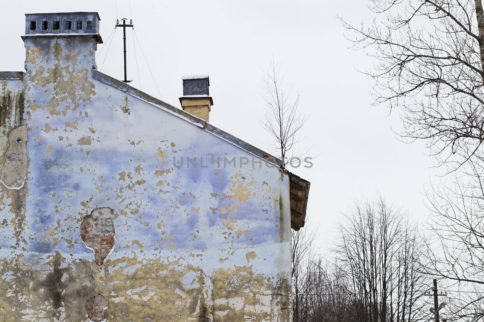 End Side Wall of an Old Building