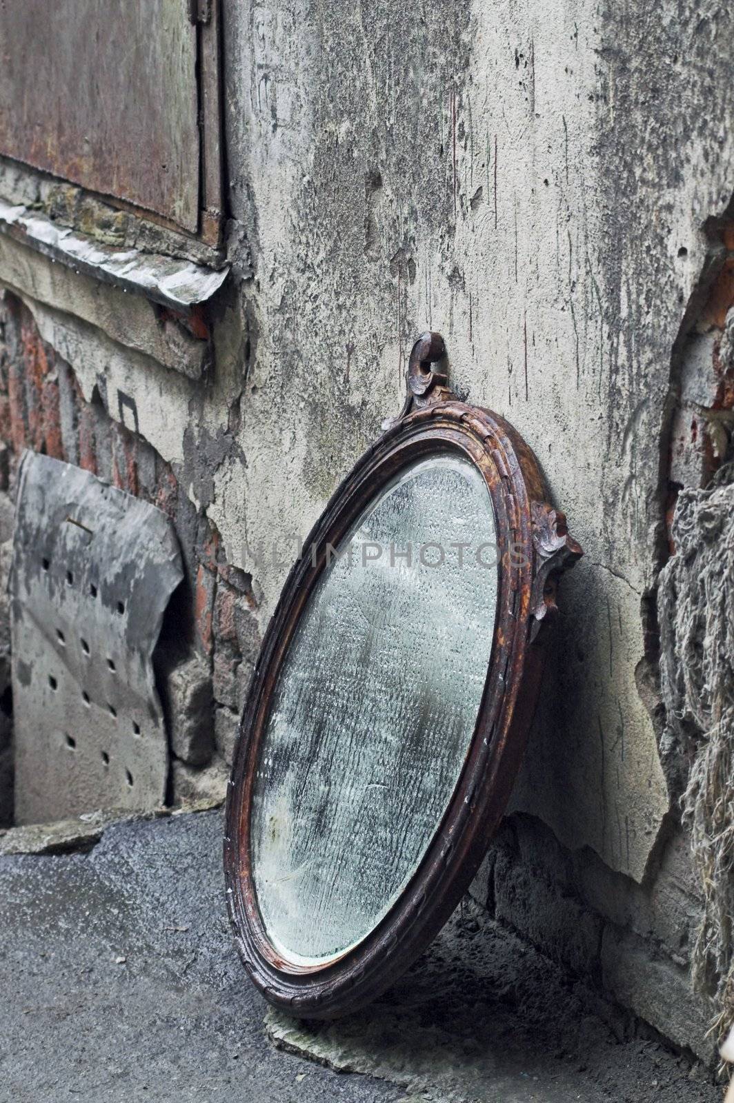 Thrown Out Old Mirror  by simfan
