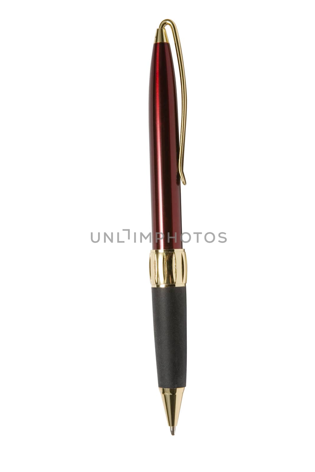 Twist ballpoint pen isolated on a white background with a clipping path