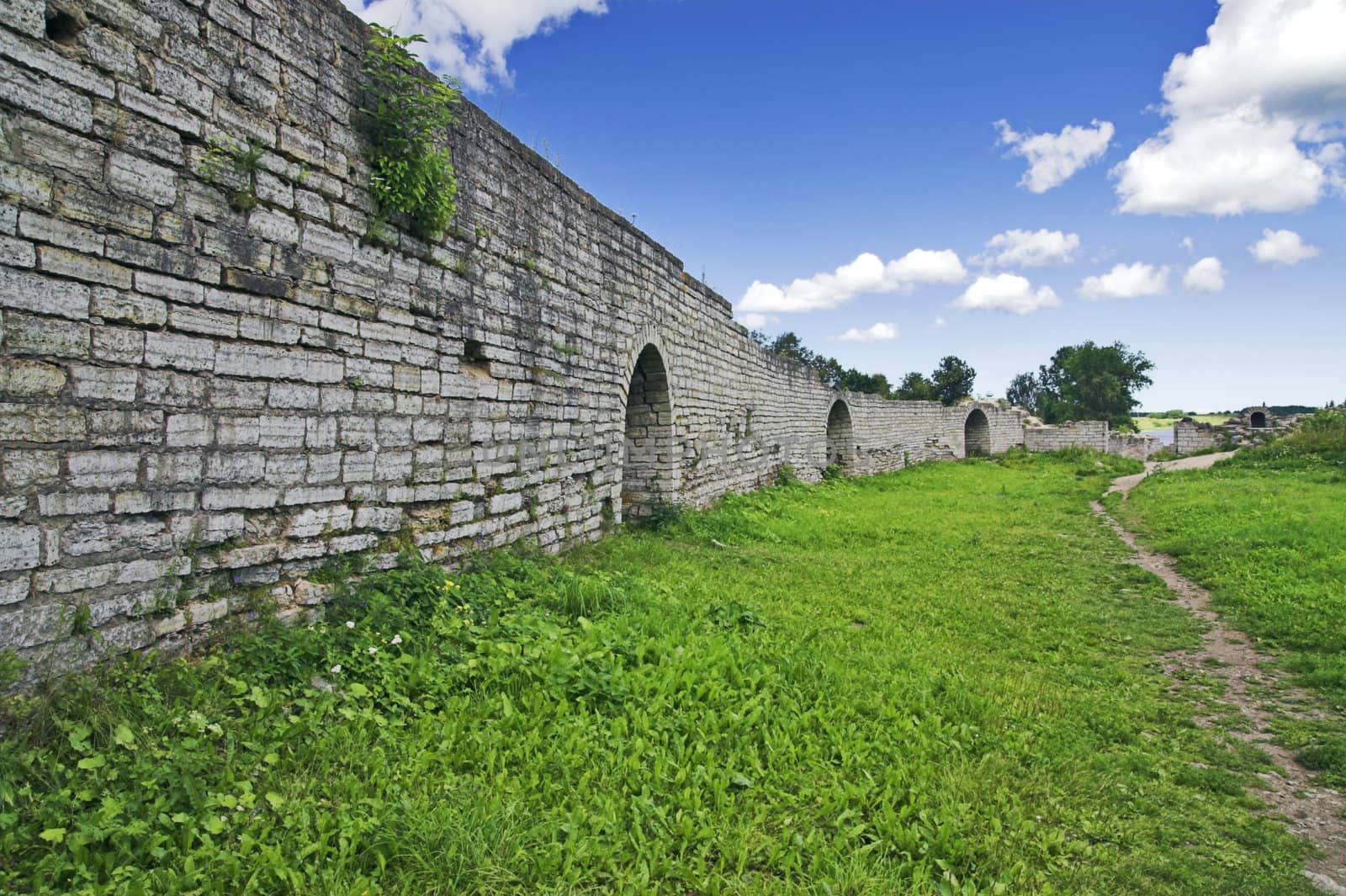 Protective Wall of Old Ladoga Fortress, Ancient Russian Capital