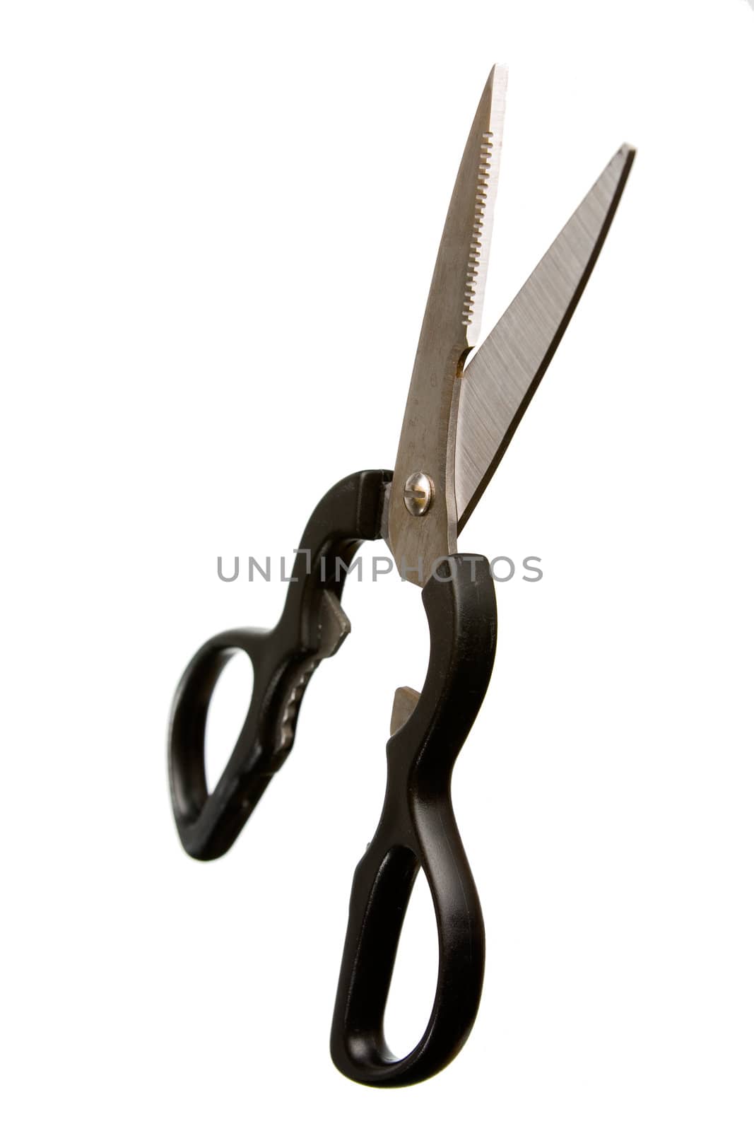 Kitchen scissors isolated on a white background