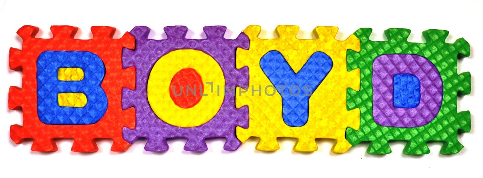 Connected Letters - BOYD in center by RefocusPhoto