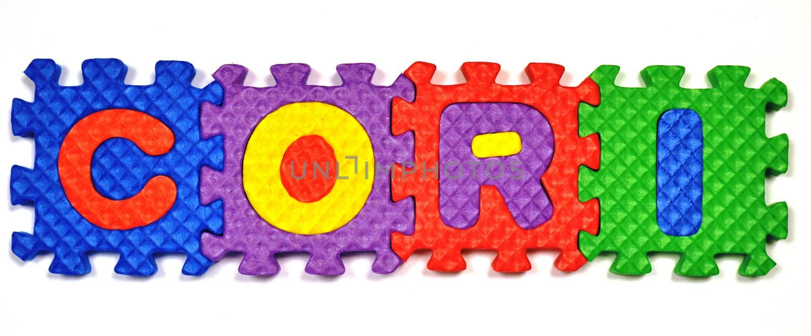 Connected Letters - CORI in center by RefocusPhoto