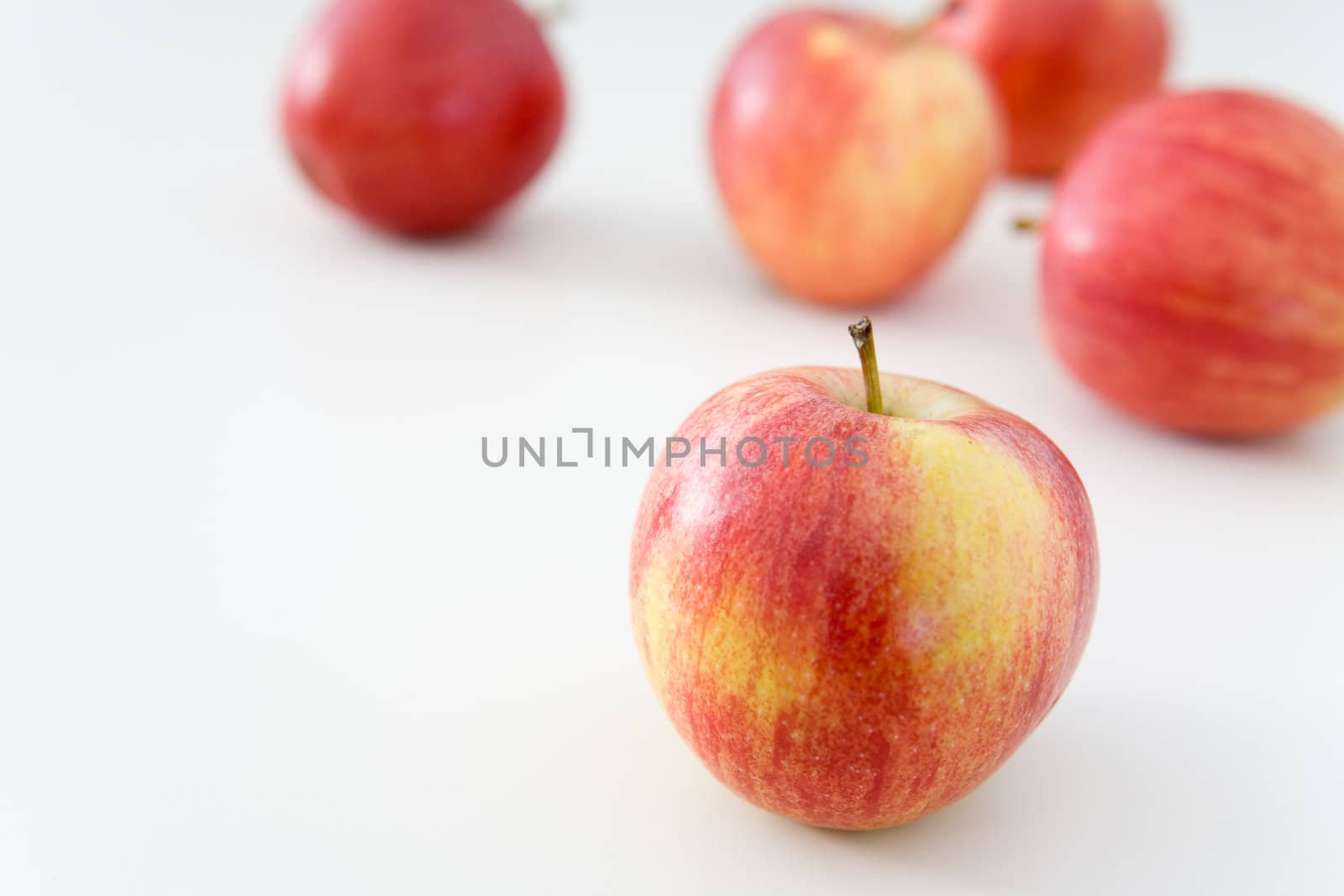 Apples on a white background