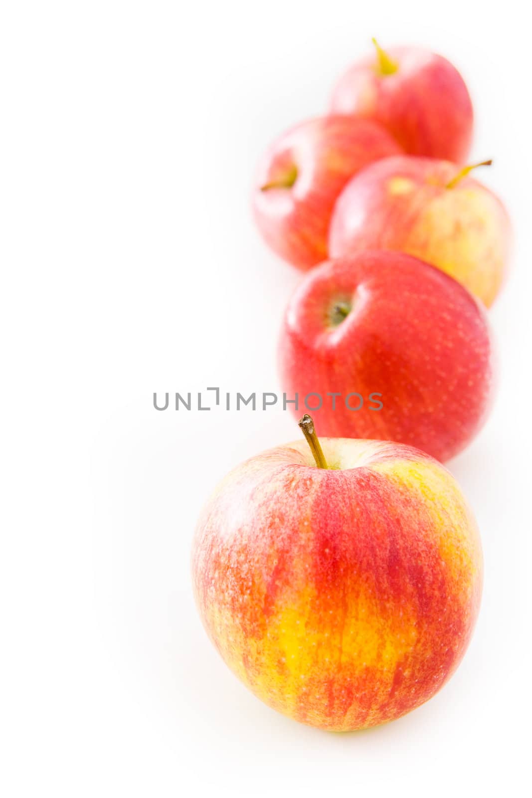 Apples on a white background