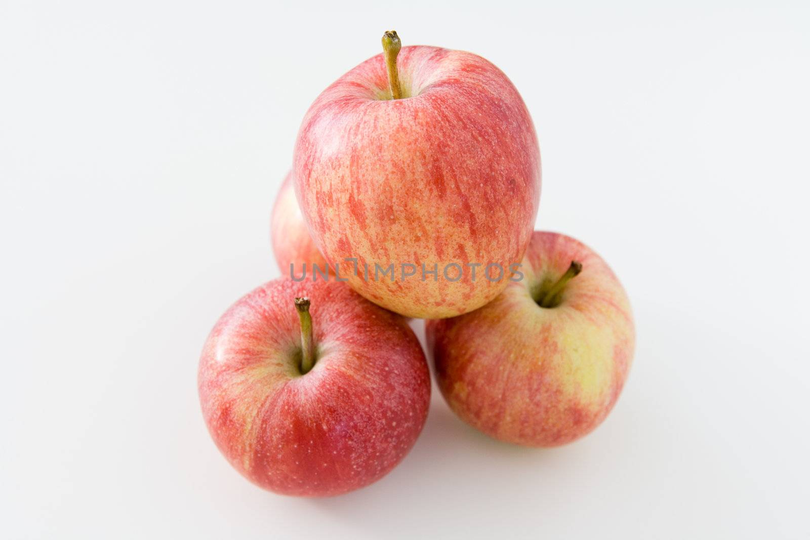 Apples on a white background