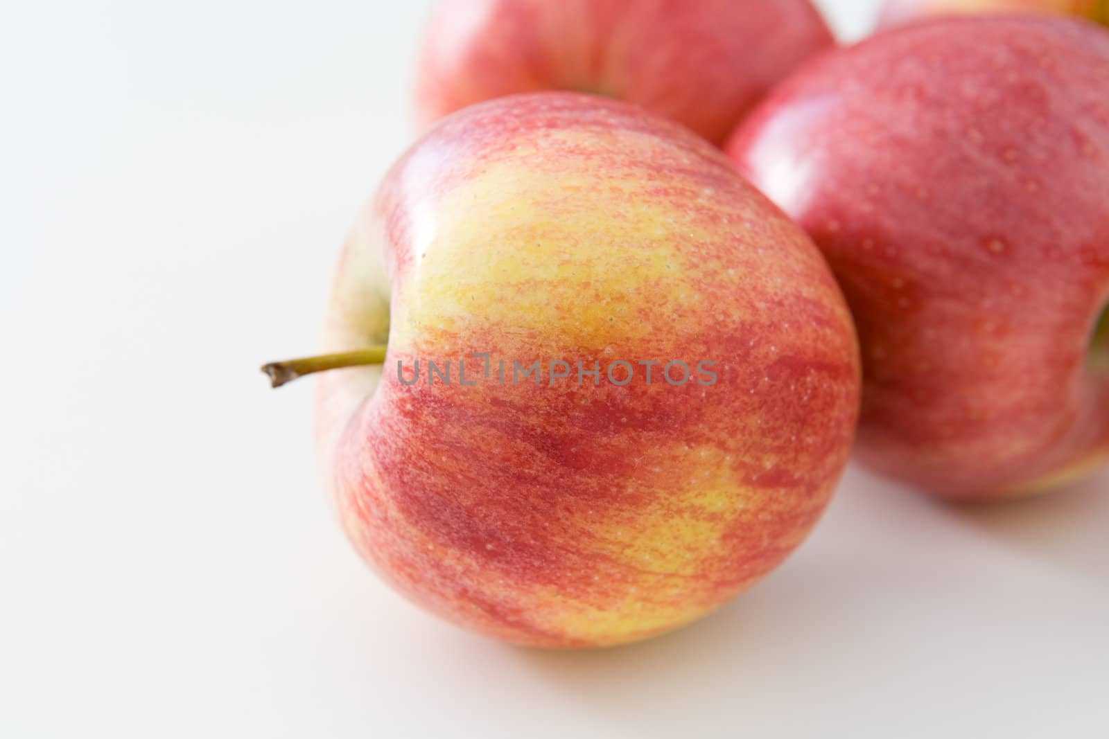 Apples on a white background