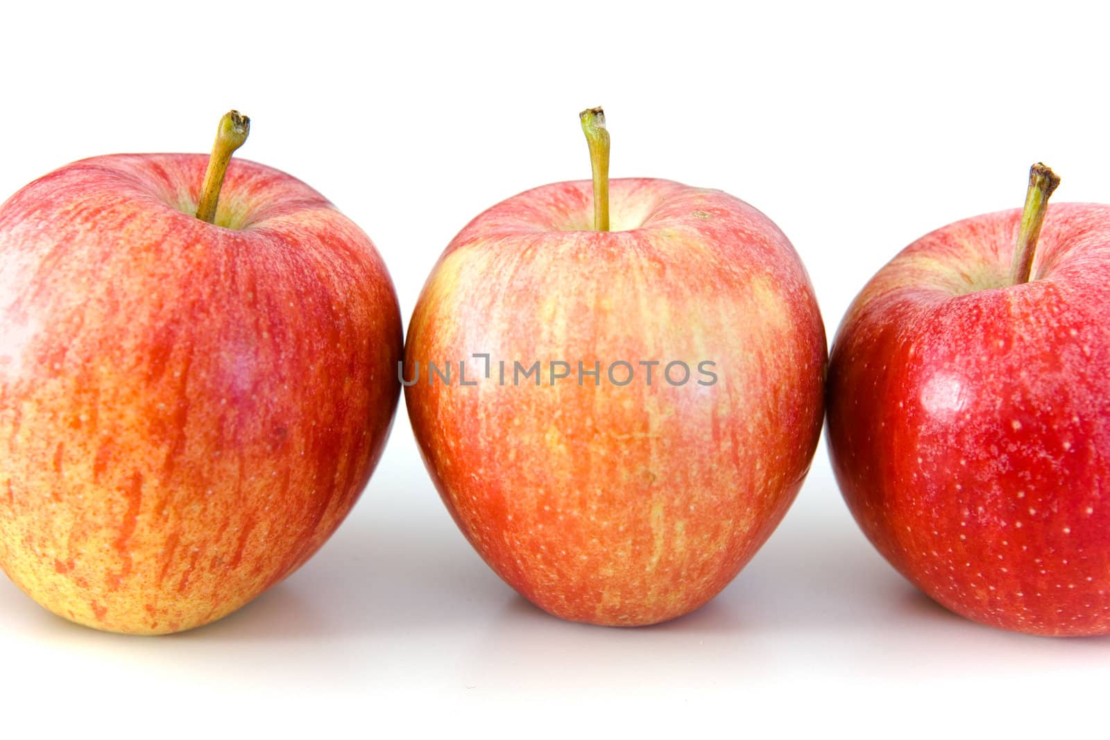 Apples on a white background