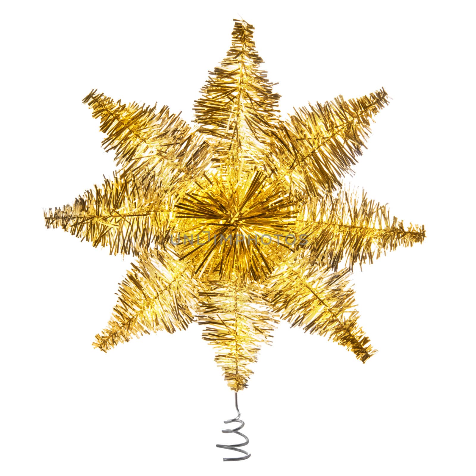 Christmas star decoration ornament isolated on white background